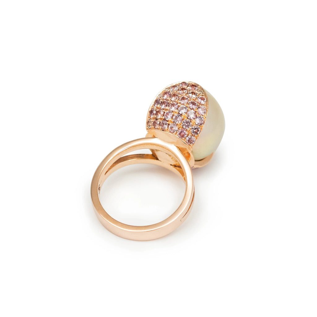 Baby Armadillo™ Peach Pearl + Lavender Sapphire Ring